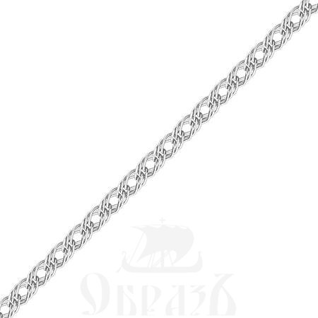 цепь плетение "тройной ромб" с алмазной огранкой серебро 925 пробы (арт. 9065080)